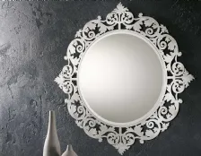 Specchio Bisellato con Cornice in Metallo