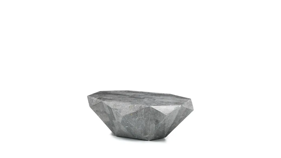 Tavolino in pietra fossile Diamond di Stones