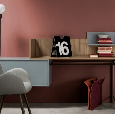 Scrittoio Tavolo H1115 dal design moderno in melaminico e laccato di SantaLucia