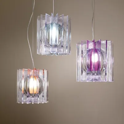 Lampada a sospensione in vetro Pisa di Stones