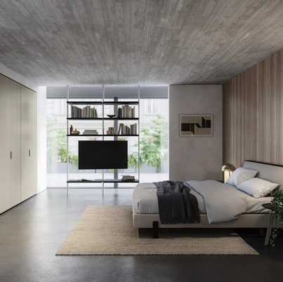 Armadio Trail con anta cannettata di Sangiacomo