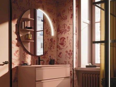 Mobile da Bagno sospeso Decor Pink palette in laccato di Arbi
