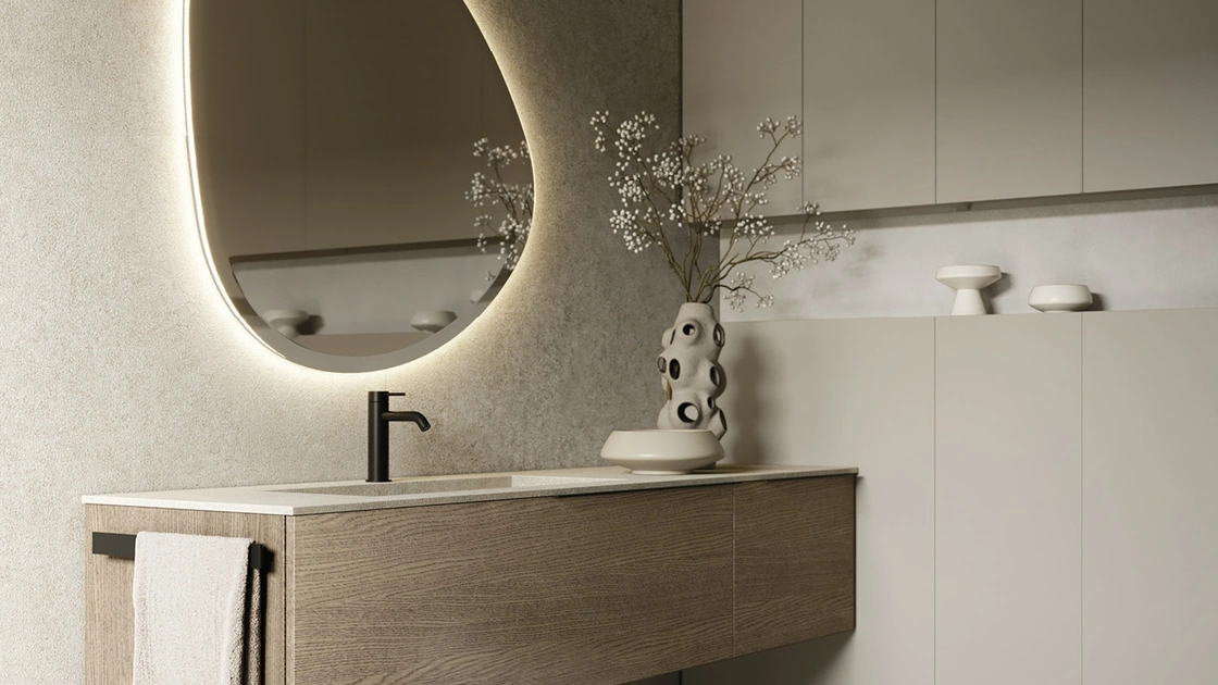 Mobile da Bagno sospeso Sky Liscio 35 di Arbi