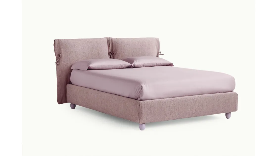 Letto imbottito matrimoniale Eden Advance con fiocchi di Noctis