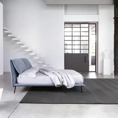 Letto in tessuto imbottito Eos di Noctis