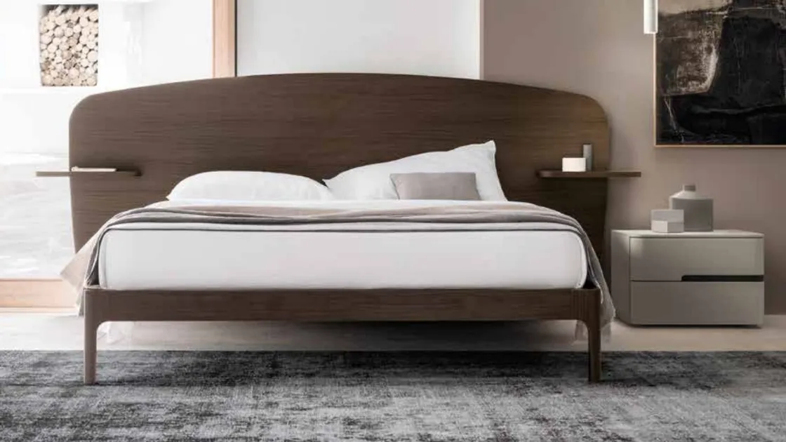 Letto moderno con testiera Nashi di SantaLucia