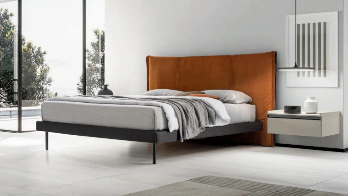 Letto moderno con testiera Ghibli di SantaLucia