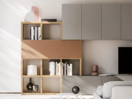 Libreria in laccato opaco GS213 di SantaLucia
