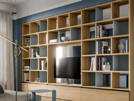 Libreria in legno bifacciale GS215 di SantaLucia
