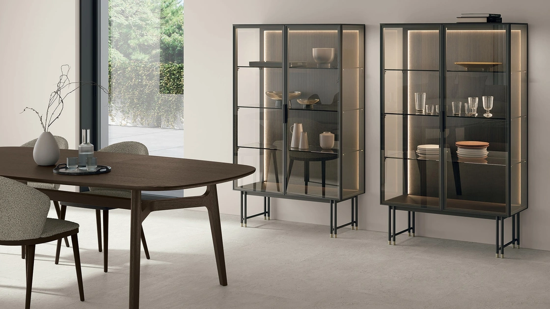 Madia Joyce con ante in vetro di Tomasella