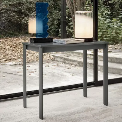 Mobile ingresso Etico Plus con top in melaminico e base in acciaio laccato di Bontempi