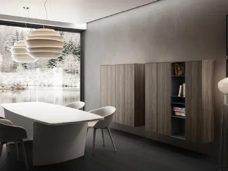 Mobile sospeso Living 06 in laminato effetto legno di Arredo3