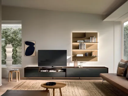 Parete Attrezzata Cabaret Glass di Sangiacomo