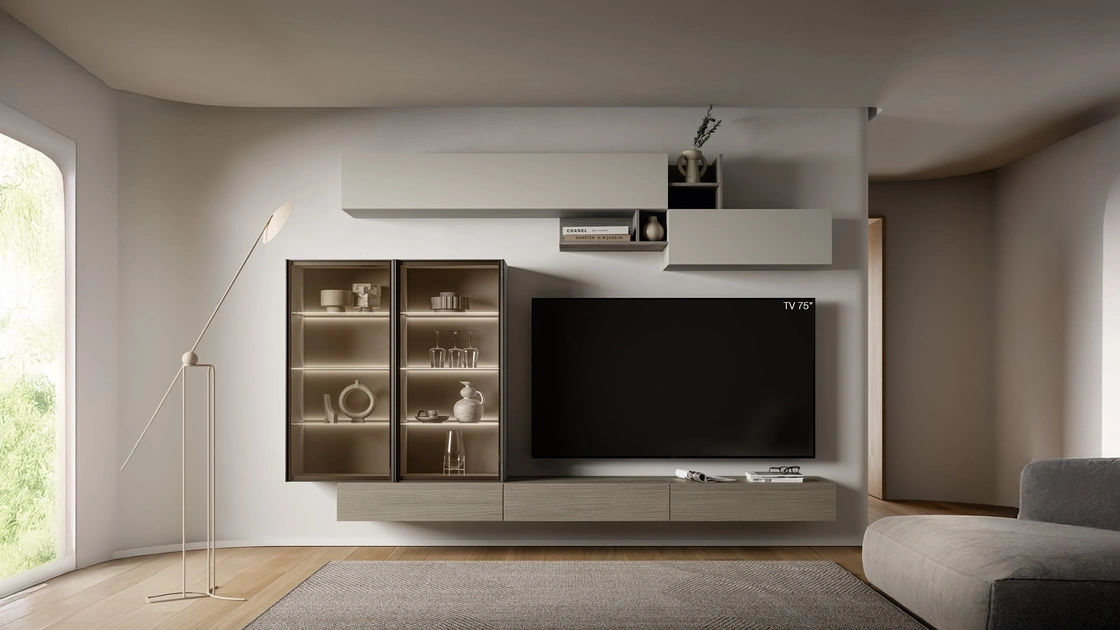 Parete Attrezzata Pratico PTG441 di SantaLucia