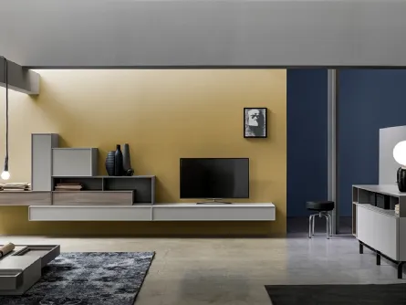 Parete Attrezzata con base sospesa KD007 di SantaLucia