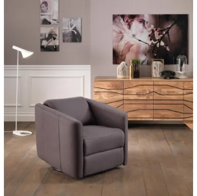 Poltrona relax Magic in ecopelle effetto vintage di Stones