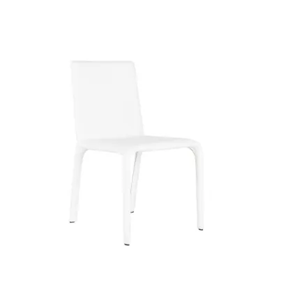 Sedia rivestita in ecopelle Dely di Stones