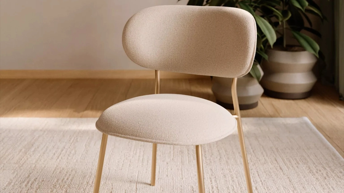 Sedia Sienna in tessuto imbottito di Bontempi