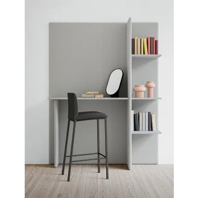 Sgabello Zara Up con struttura in metallo verniciato e seduta rivestita in ecopelle di Arredo3