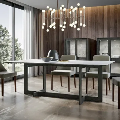 Tavolo Zen Zenith con top in laminato e struttura in legno di Mobilgam