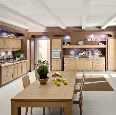 Cucina classica lineare in legno di rovere Duchessa di Ar-Tre