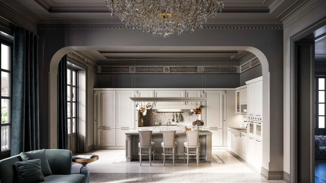 Cucina Classica con isola Ginevra 02 di Ar-Tre