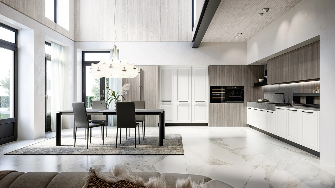 Cucina Classica angolare Asolo 02 in laccato e laminato di Arredo3