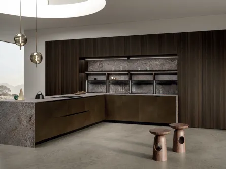 Cucina Design con penisola Elementi 02 di Snaidero