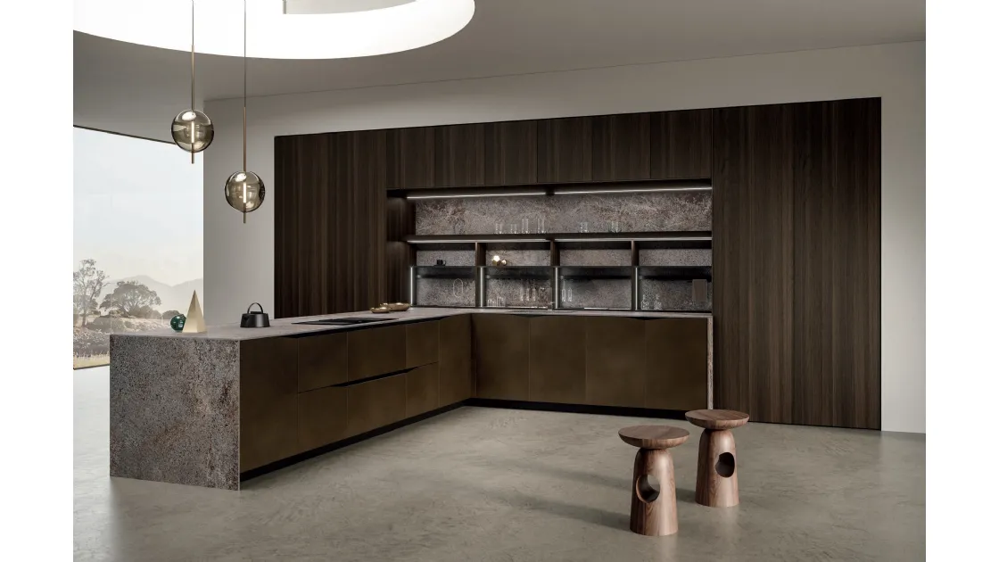 Cucina Design con penisola Elementi 02 di Snaidero