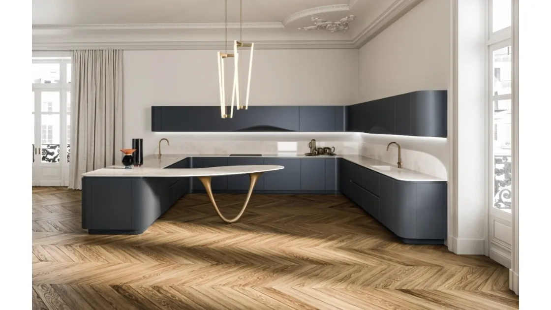Cucina Design con penisola Ola 02 di Snaidero