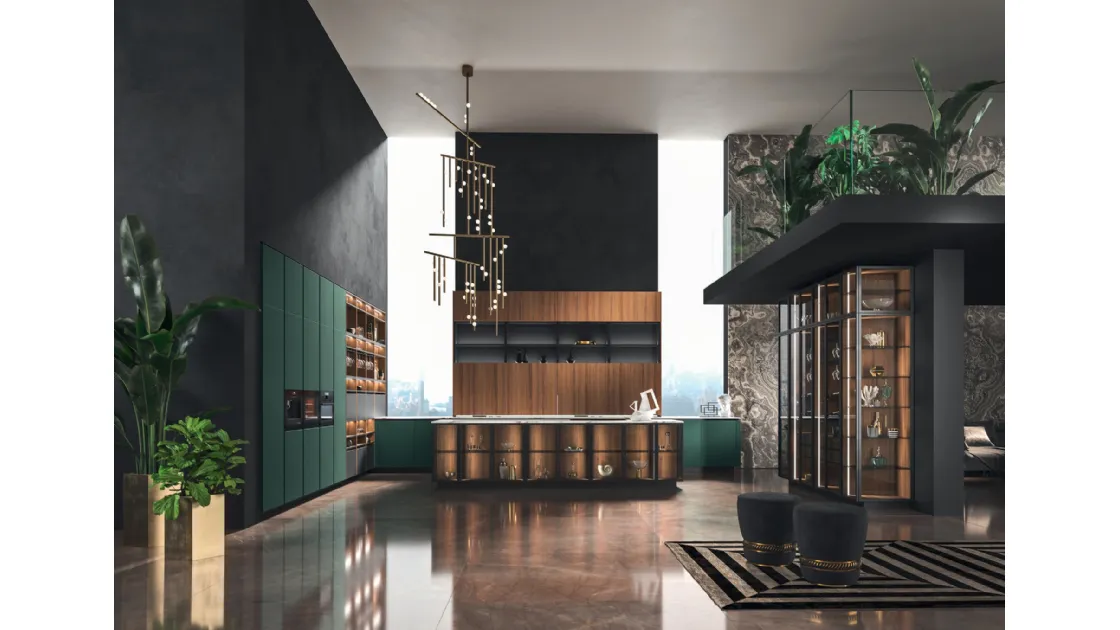 Cucina Design lineare in laccato opaco Way di Snaidero
