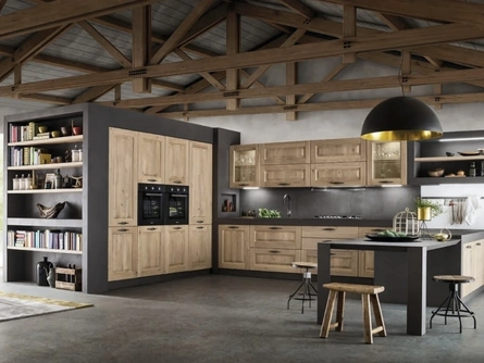 Cucina in Muratura con penisola I Masselli 01 di Ar-Tre