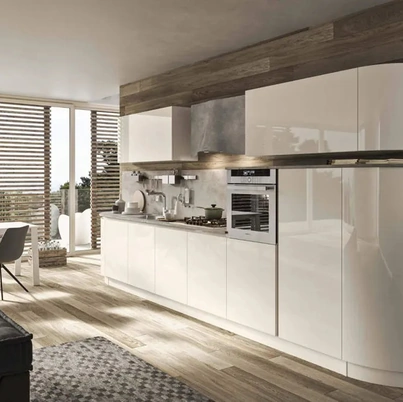 Cucina Moderna lineare Progetto Sistema Laccato 03 di Ar-Tre