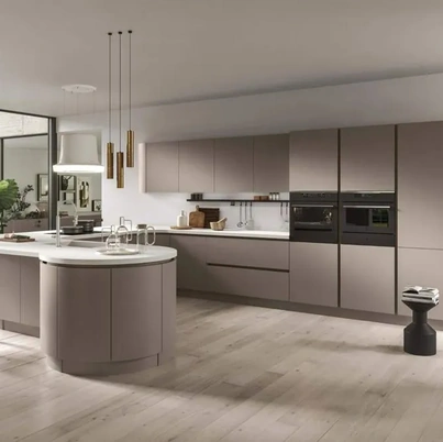 Cucina Moderna con penisola Progetto Sistema Laccato 05 di Ar-Tre