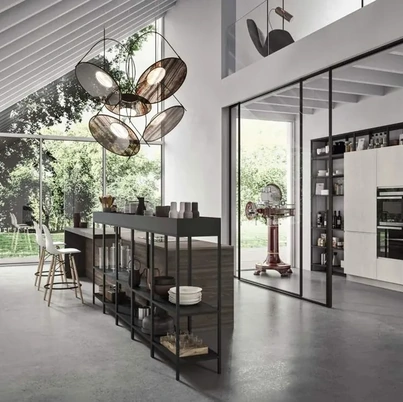 Cucina Moderna con isola Fly Evo Flo Evo 01 di Ar-Tre