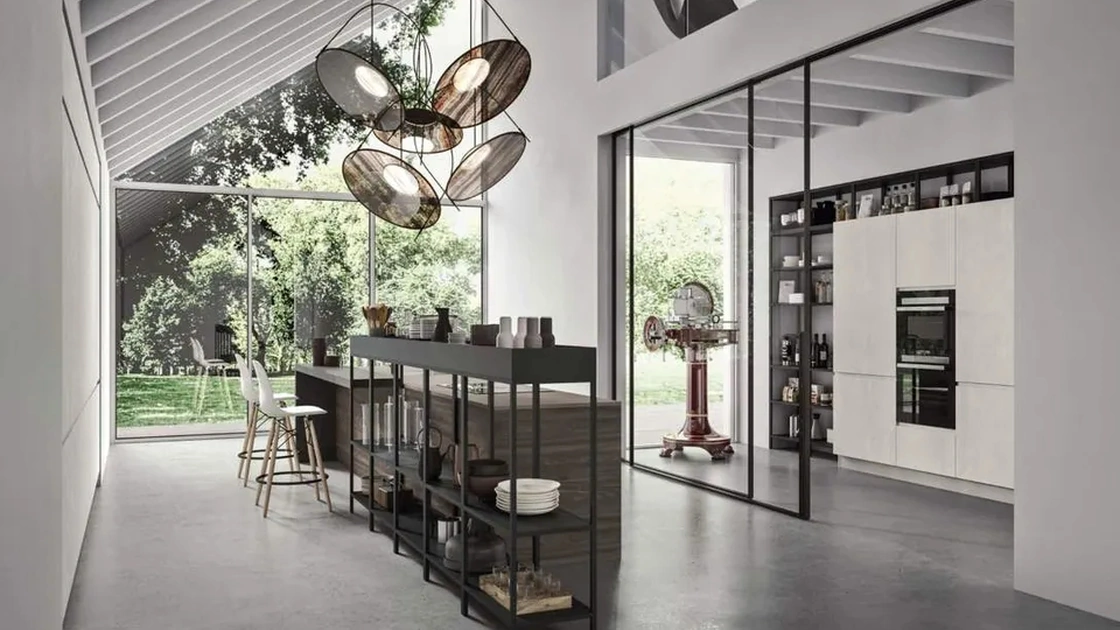 Cucina Moderna con isola Fly Evo Flo Evo 01 di Ar-Tre