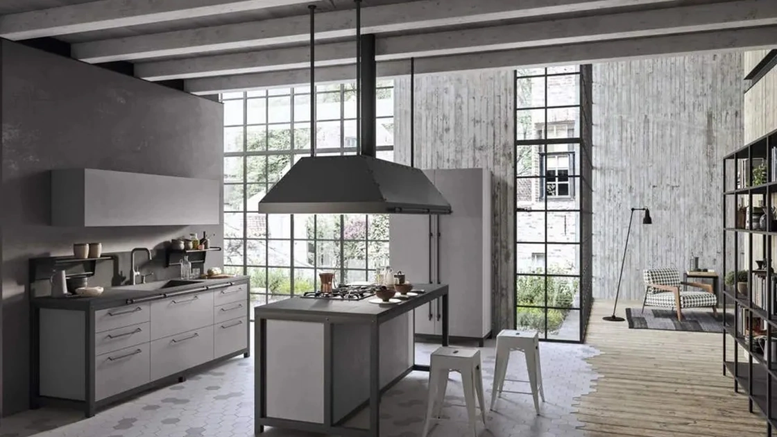 Cucina Moderna con isola Fly Evo Flo Evo 06 di Ar-Tre