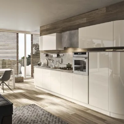 Cucina Moderna lineare in laccato lucido Ibiza di Ar-Tre