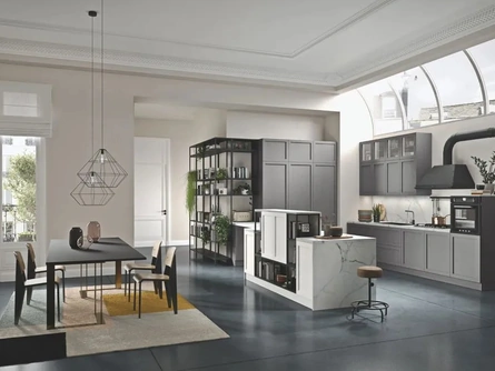 Cucina Moderna in legno laccato con penisola Infinity 02 di Ar-Tre