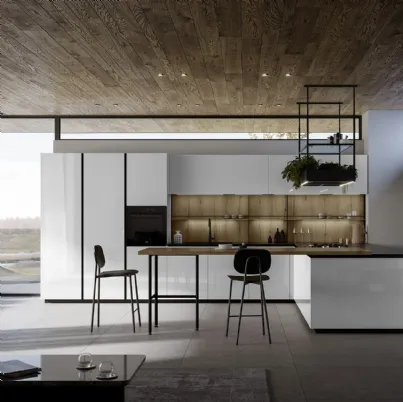 Cucina Moderna Kalì 07 con penisola di Arredo3