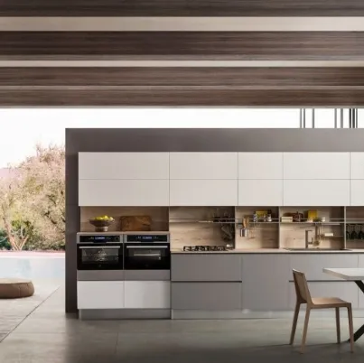 Cucina Moderna lineare in laccato opaco Sky 04 di Ar-Tre