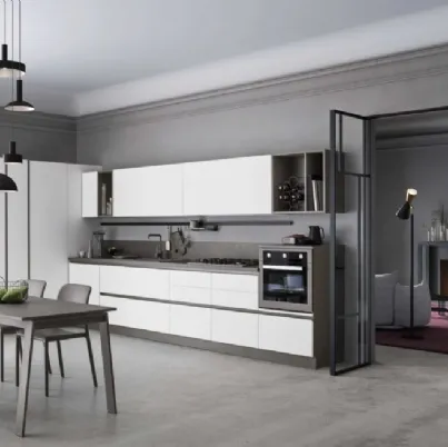 Cucina Moderna lineare in laccato opaco Sky 01 di Ar-Tre