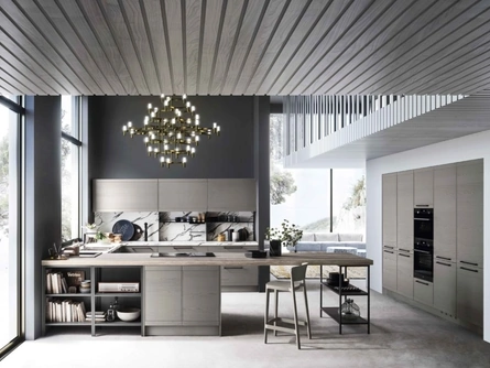 Cucina Moderna in legno laccato con penisola Zoe 02 di Ar-Tre