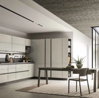 Cucina Moderna angolare in legno laccato Zoe Evolution 05 di Ar-Tre