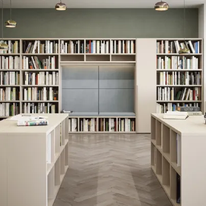 Mobile Ufficio Libreria a muro 16A in melaminico di Cinquanta3